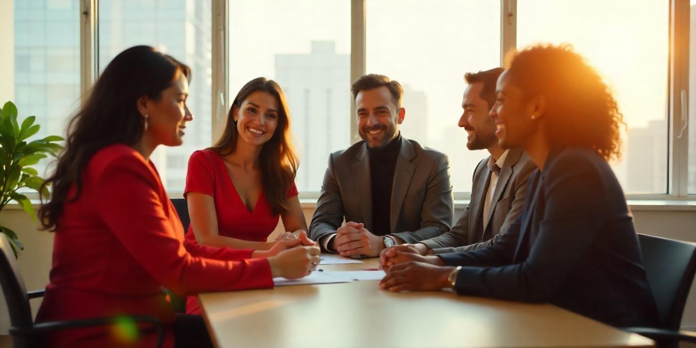 Salariés discutant avec leurs employeurs