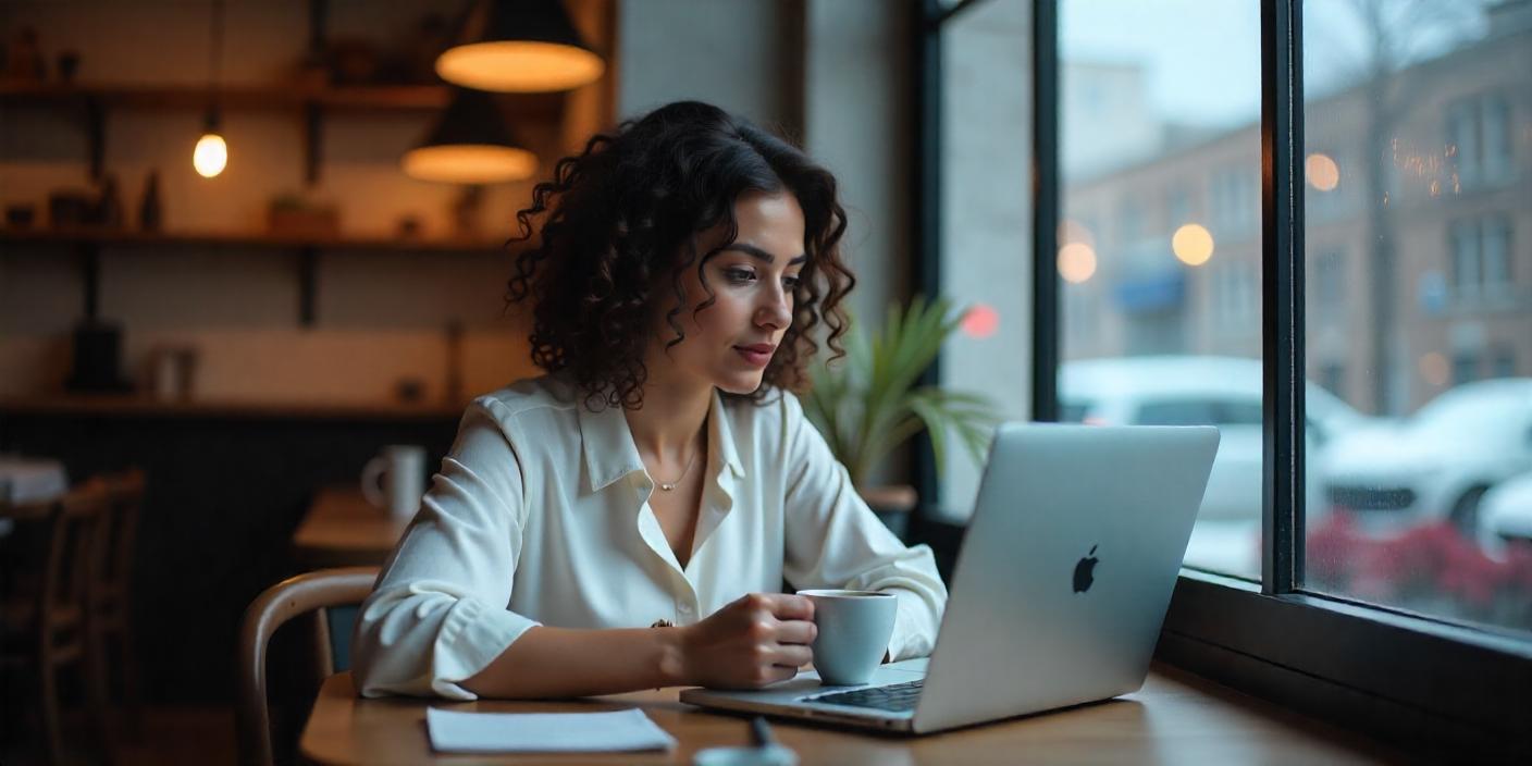 Une personne en t&eacute;l&eacute;travail