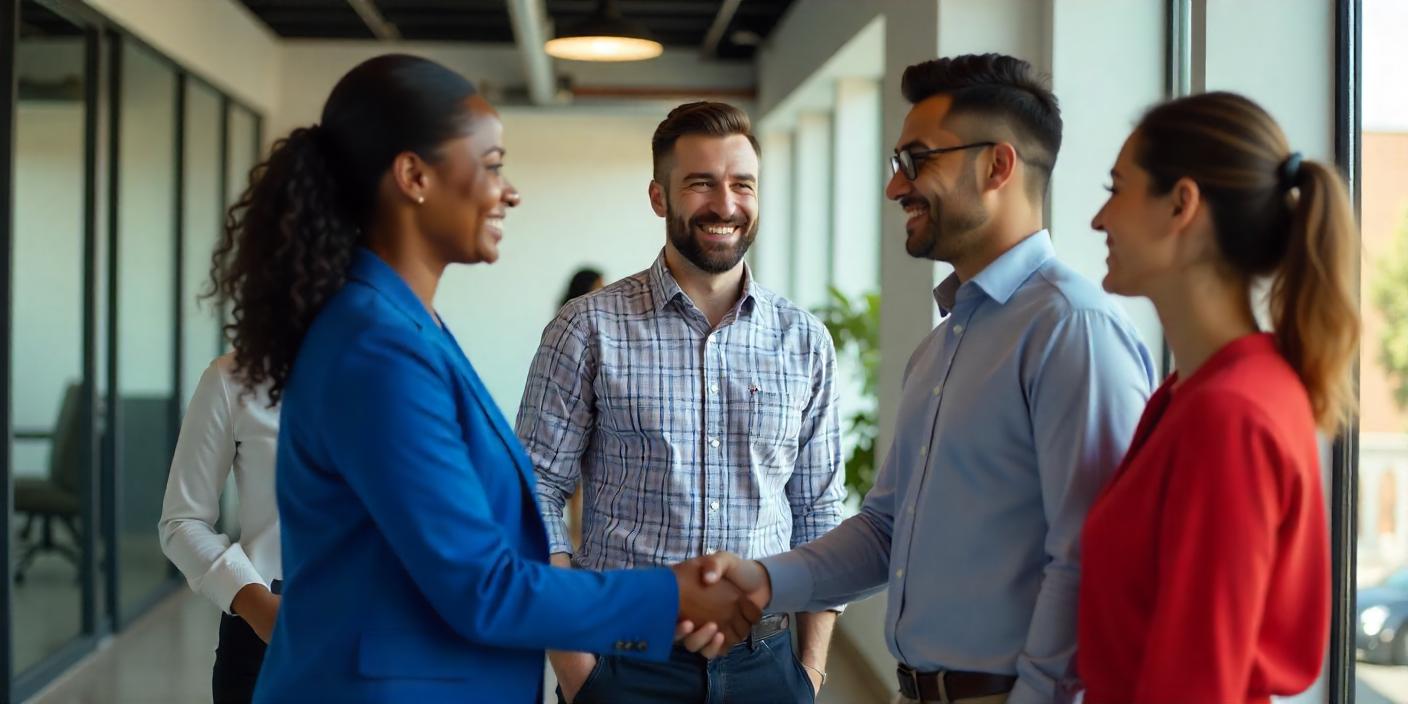 Des salariés avec leurs employeurs