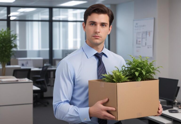 homme qui quitte sont travail