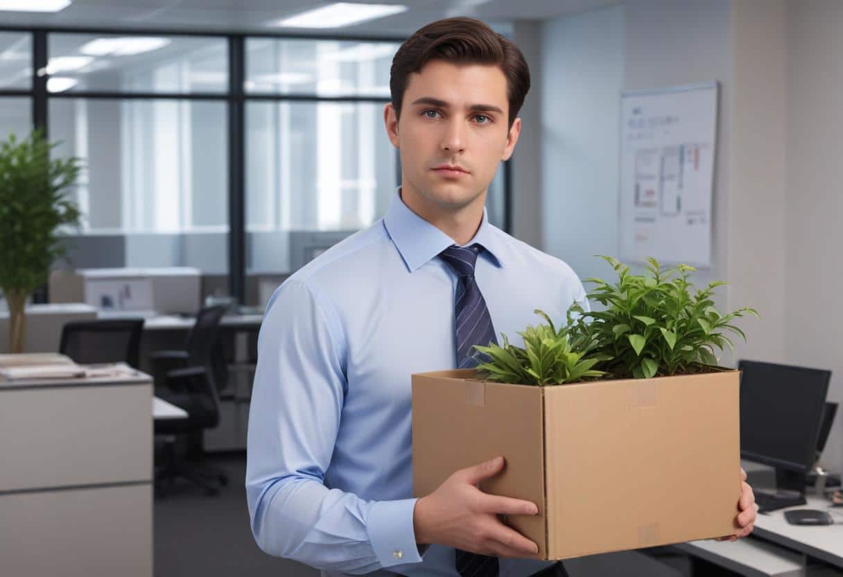 homme qui quitte sont travail