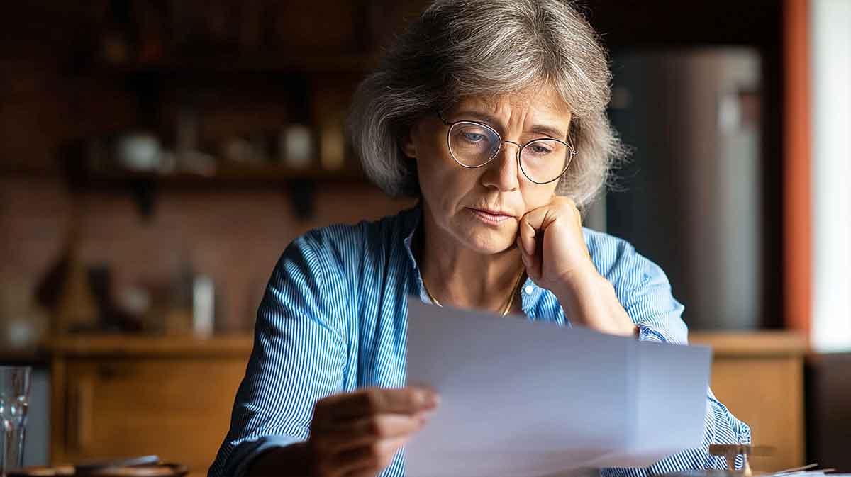 femme lisant un document