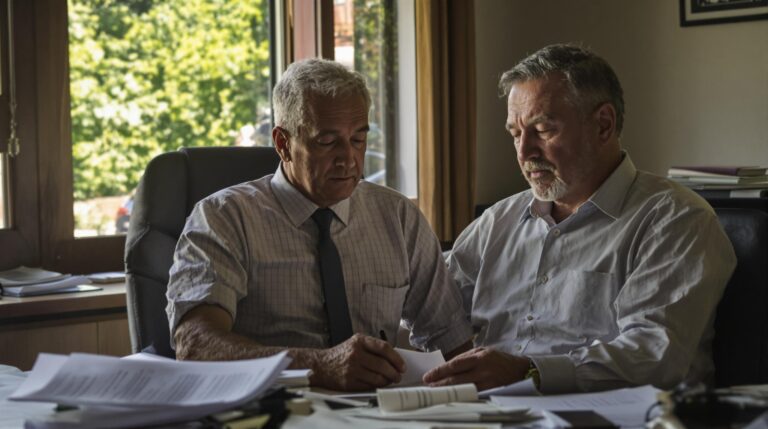 deux hommes sur les comptes d’emmaus
