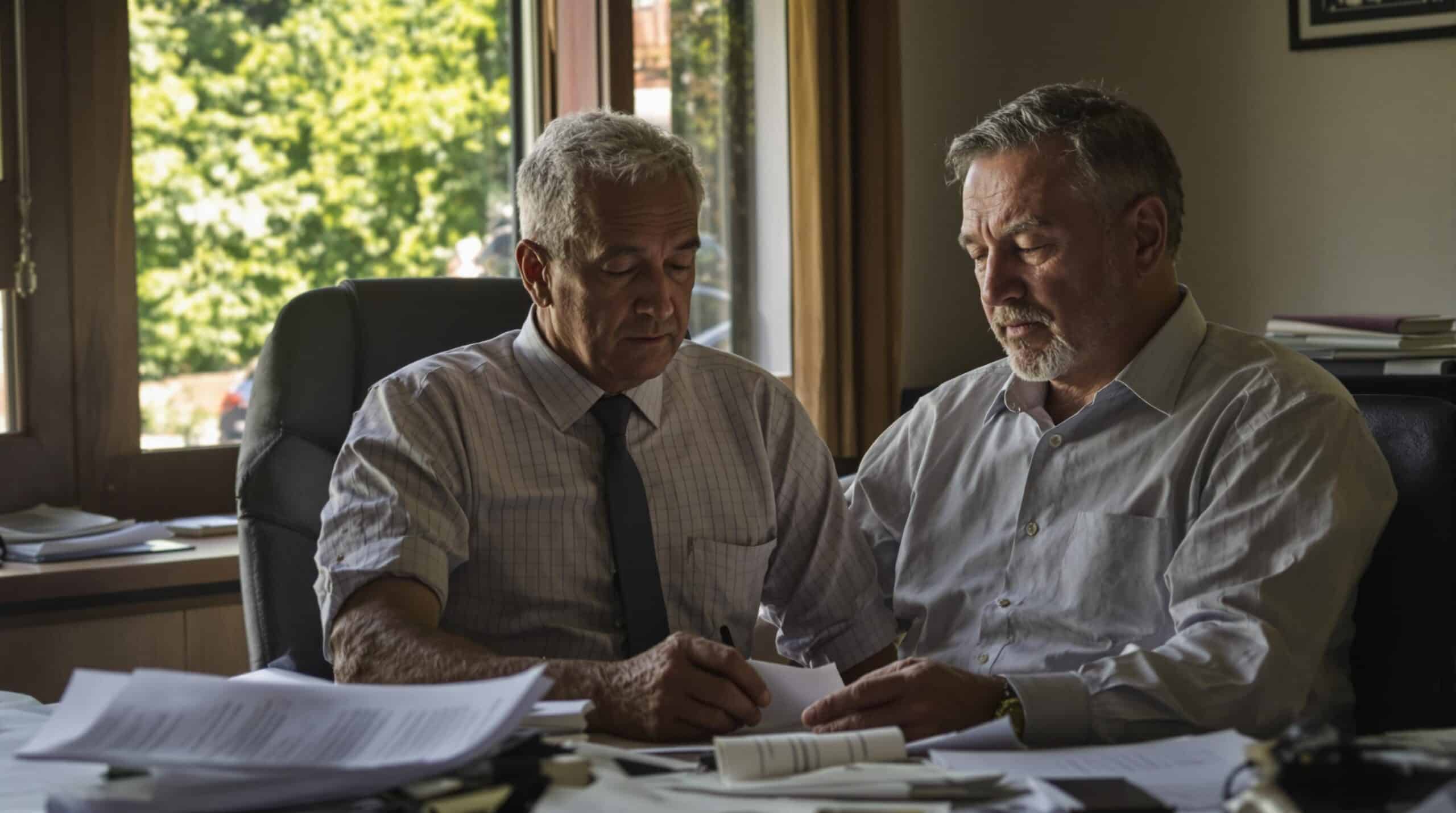 deux hommes sur les comptes d’emmaus