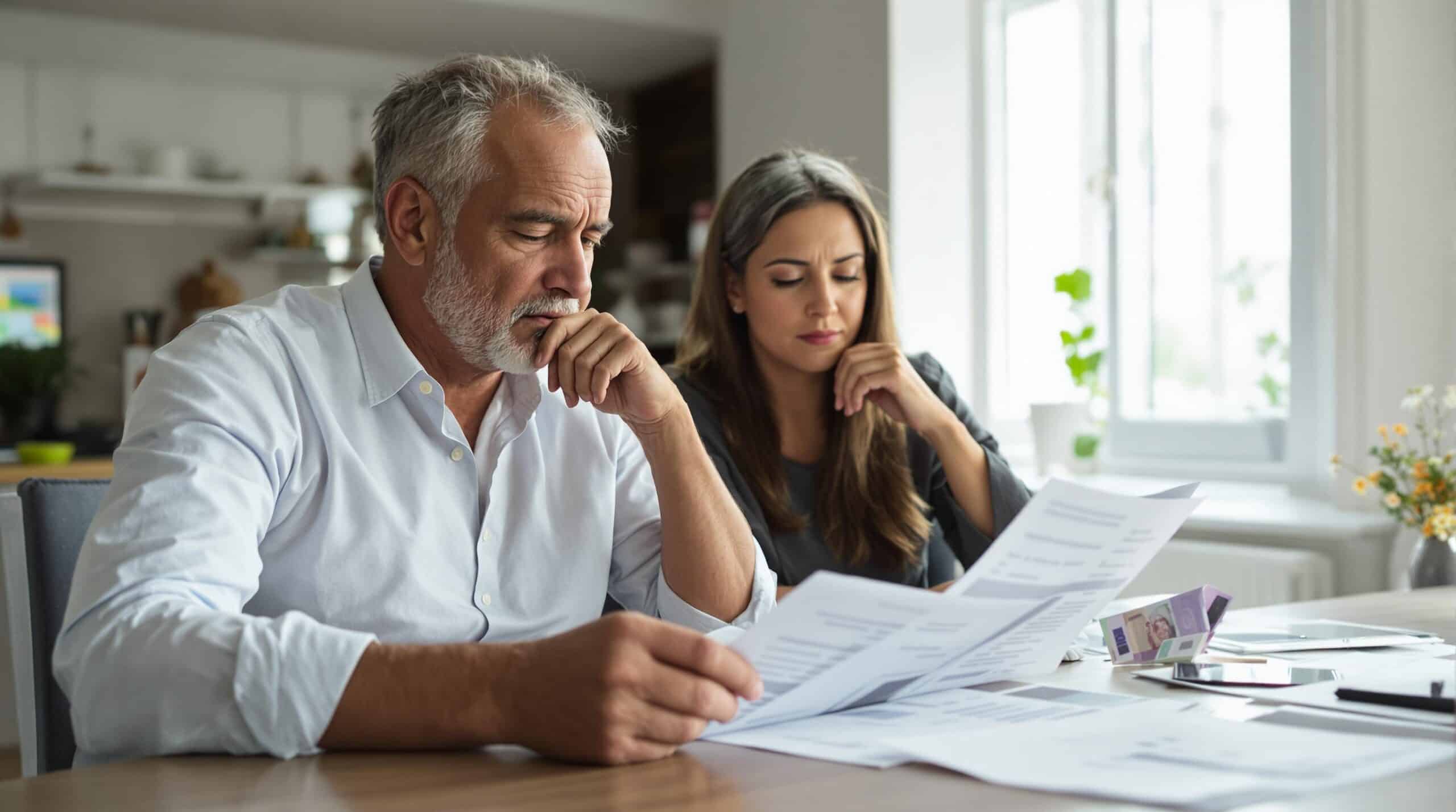 couple qui compte de l'argent