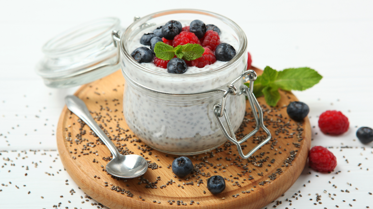 Des graines de chia au petit-déjeuner