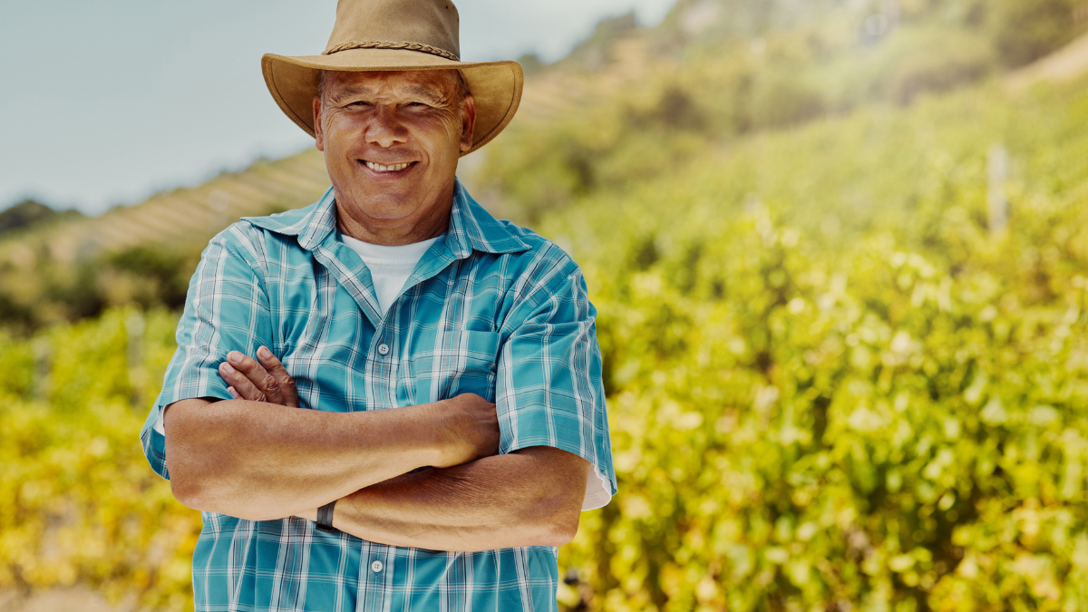 Un agriculteur senior