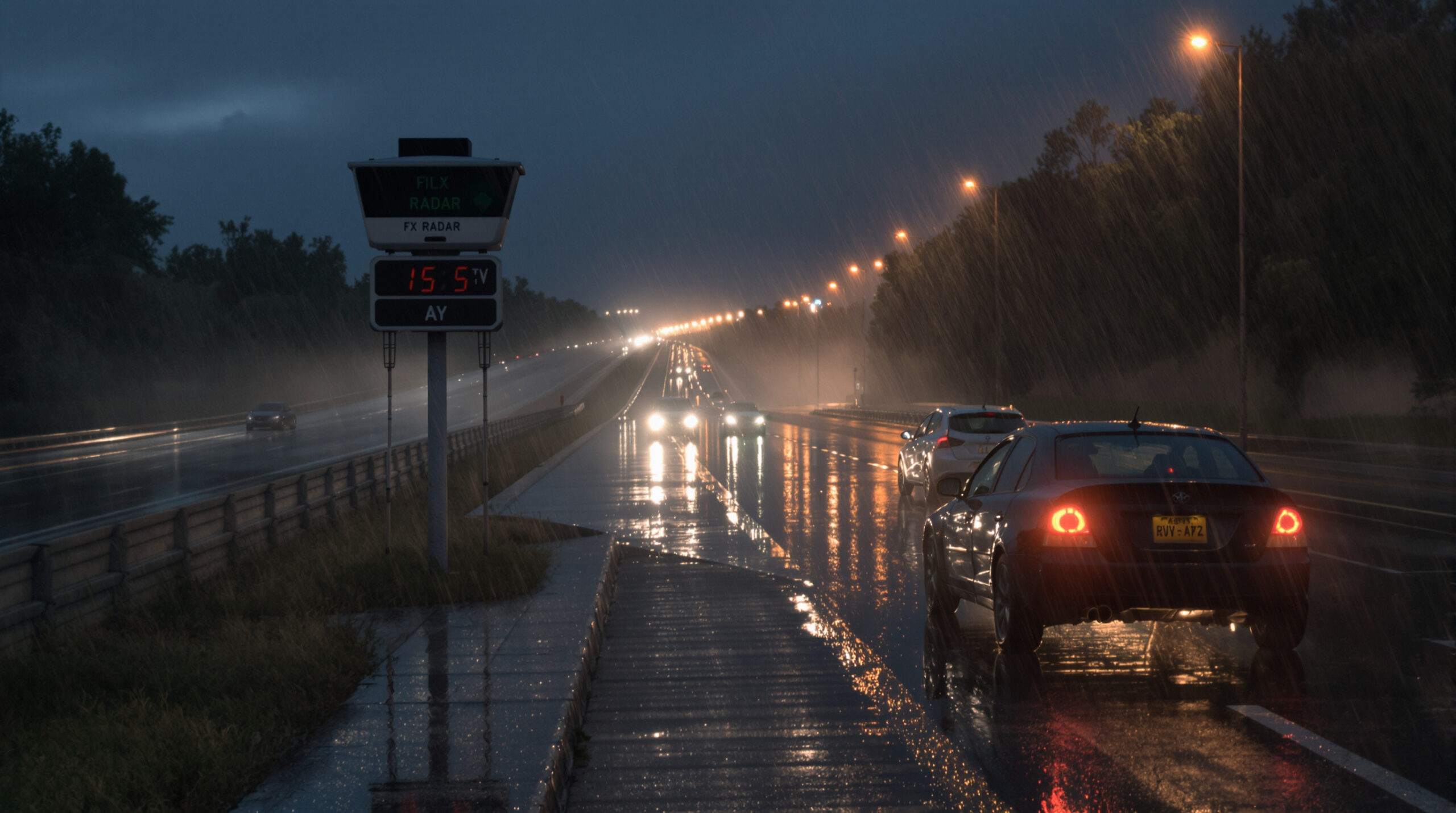 Radar automatique sous la pluie