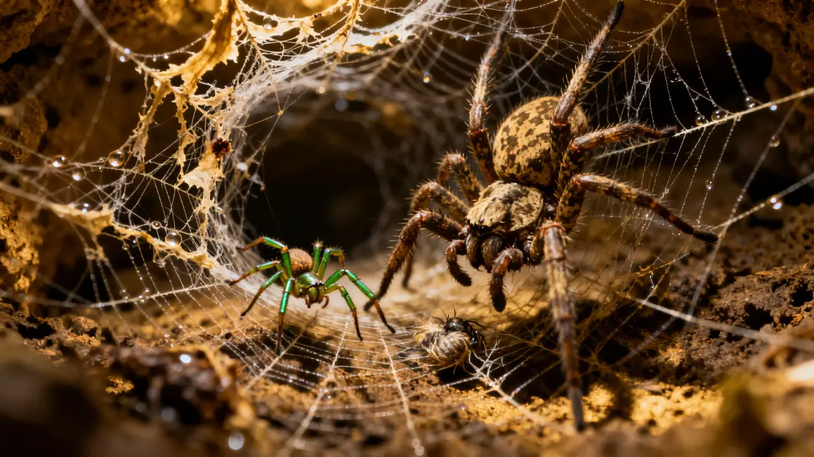 araignee especes cohabitation grotte europe