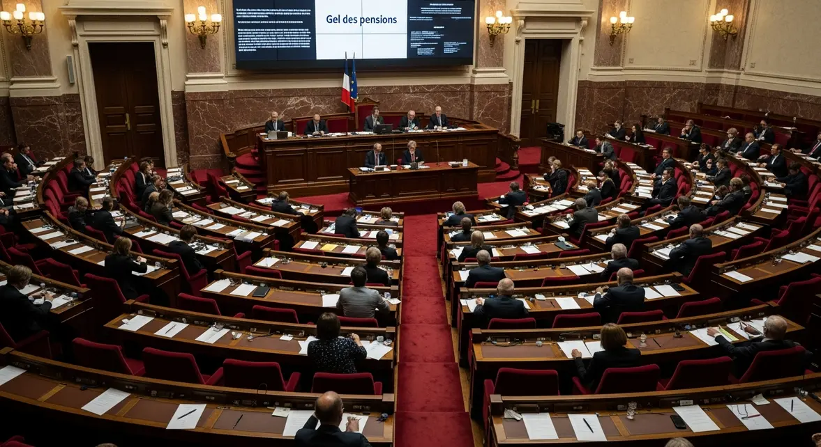 vue d'ensemble sénat en débat gel des pensions