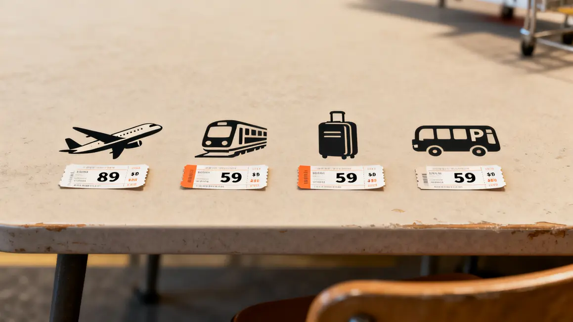 table comparatif prix avion train bagages navette