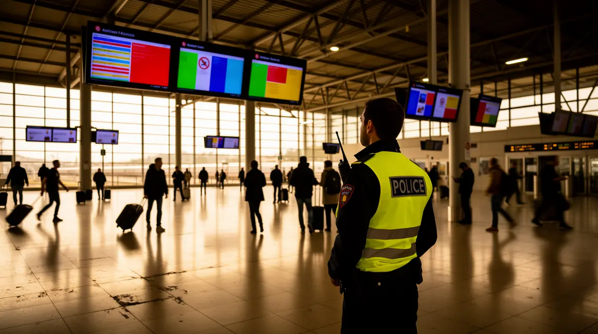 Hall gare Aix TGV agent signes alerte sécurité