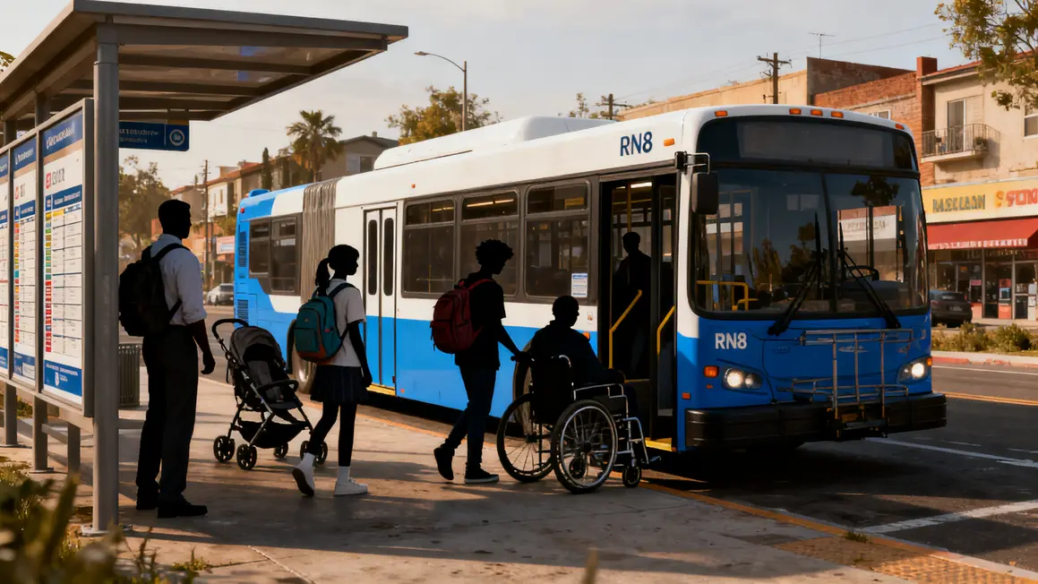 Usagers montant bus ligne 51 Marseille Aix RN8