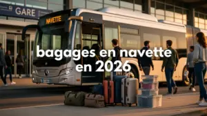 Voyageurs navette moderne bagages standards cubes rangement 2026