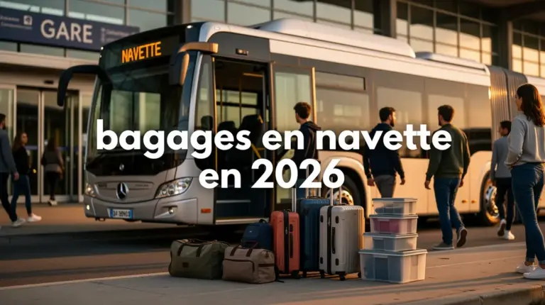 Voyageurs navette moderne bagages standards cubes rangement 2026