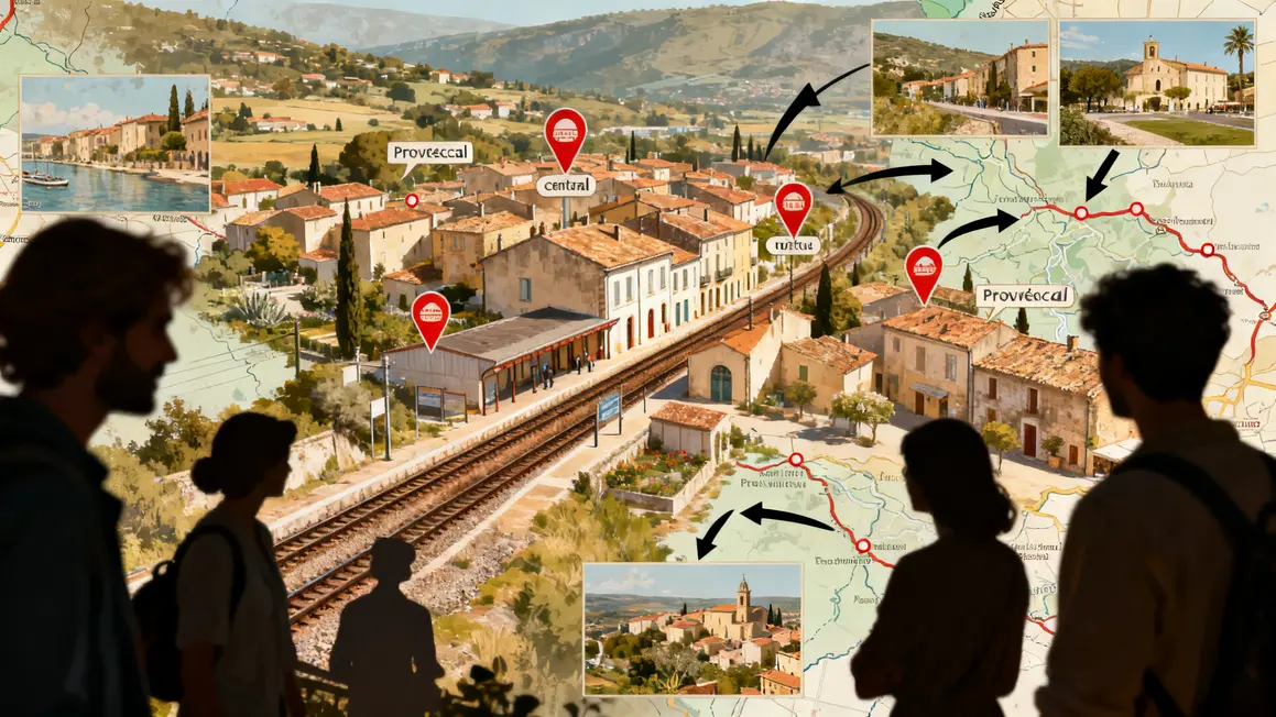 Carte gares Provence séjour sans voiture villes accessibles