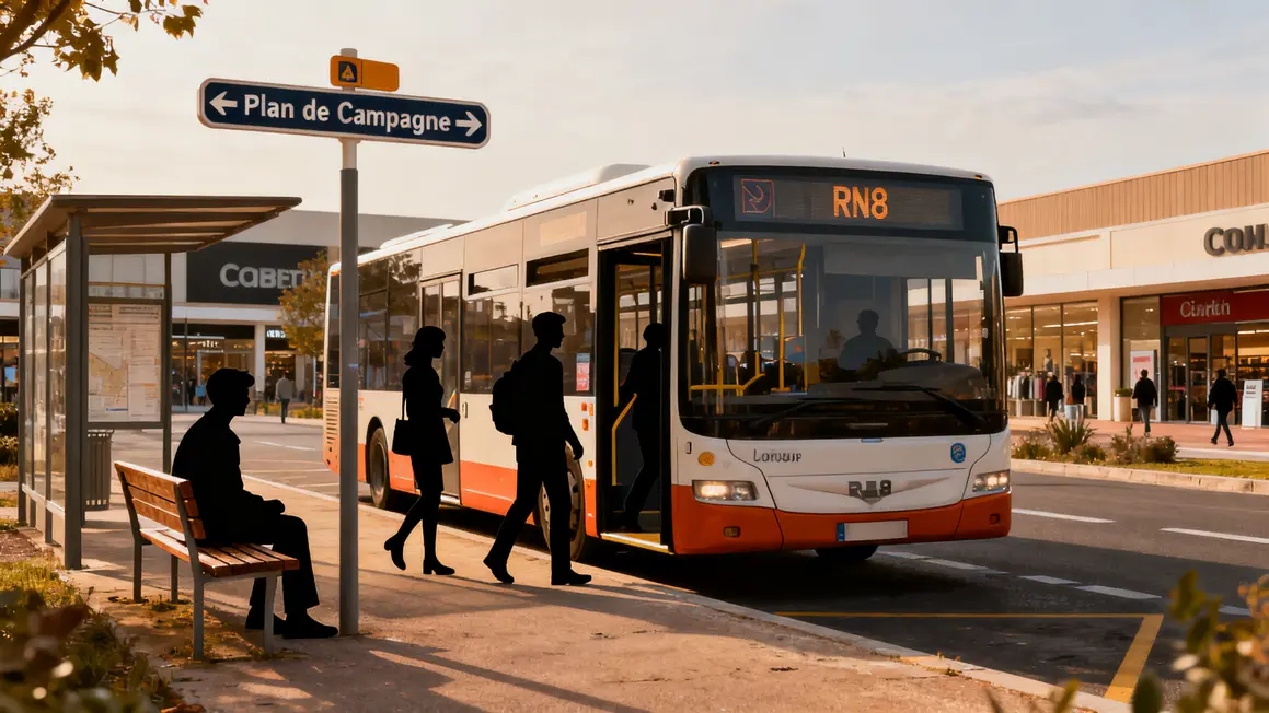 bus 51 rn8 arrêt plan de campagne voyageurs