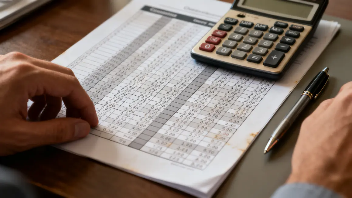 tableau lignes 51 calcul montant charges