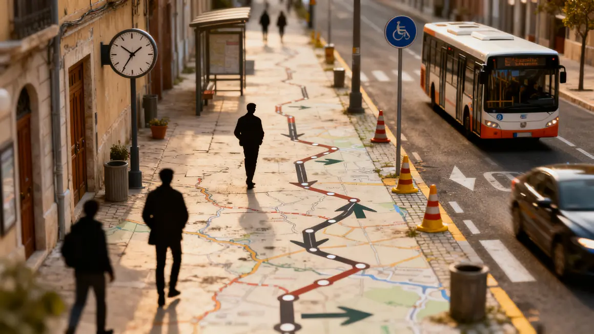 Carte trajet porte à porte calcul temps transport