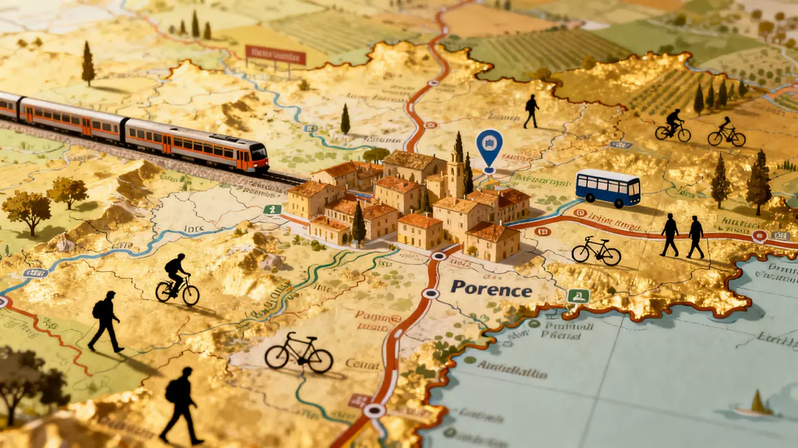 Carte Provence sans voiture trains bus velos