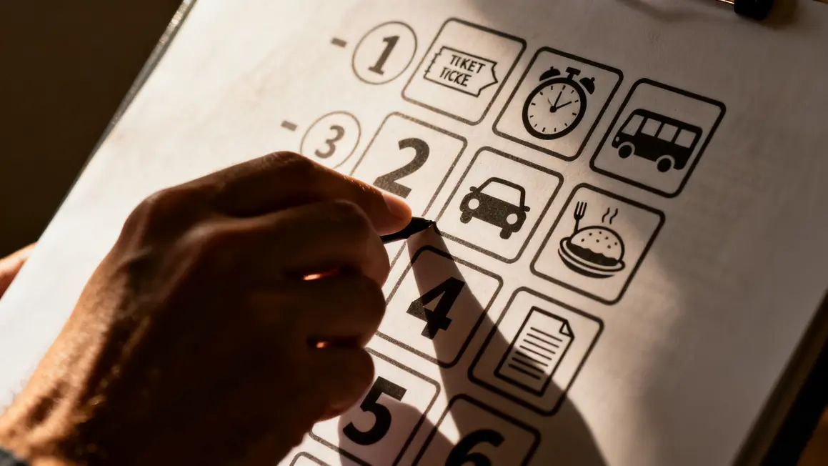 Checklist déplacement pro Aix Marseille pictogrammes