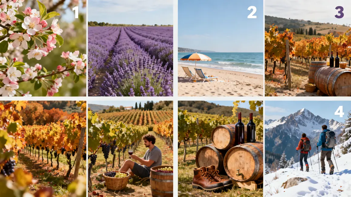 Calendrier saisons activités Provence