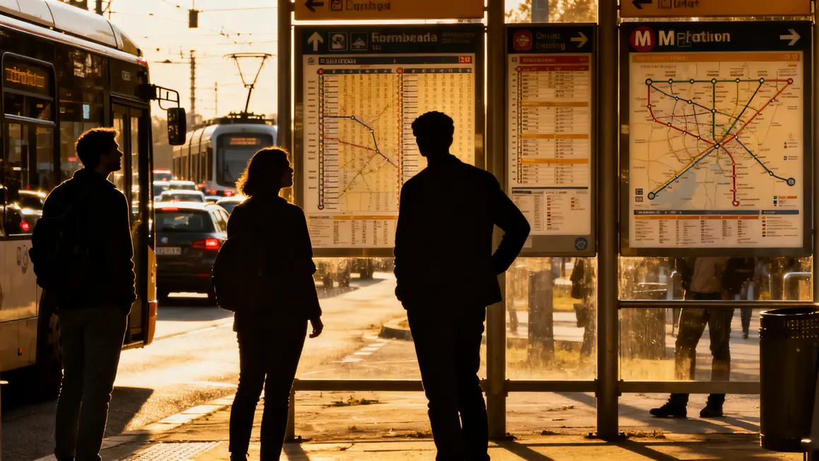 usagers hésitent options transport panneaux horaires