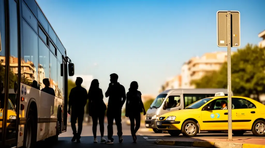 visuel transport local fiable bus taxi panneau