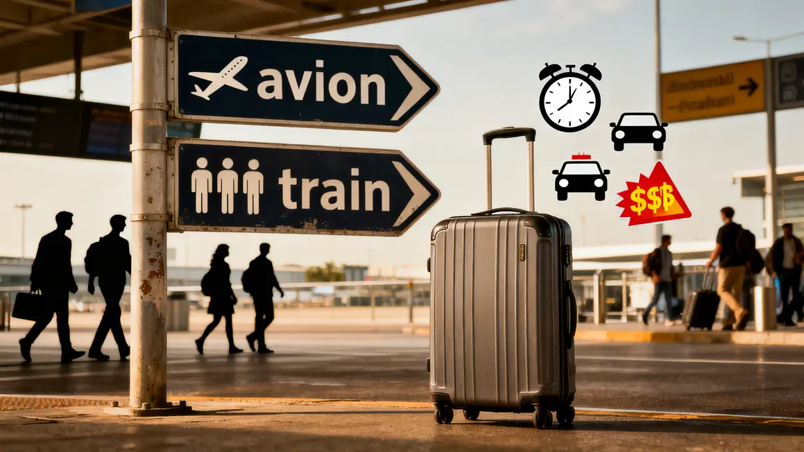 Panneau options avion train stress accessibilité