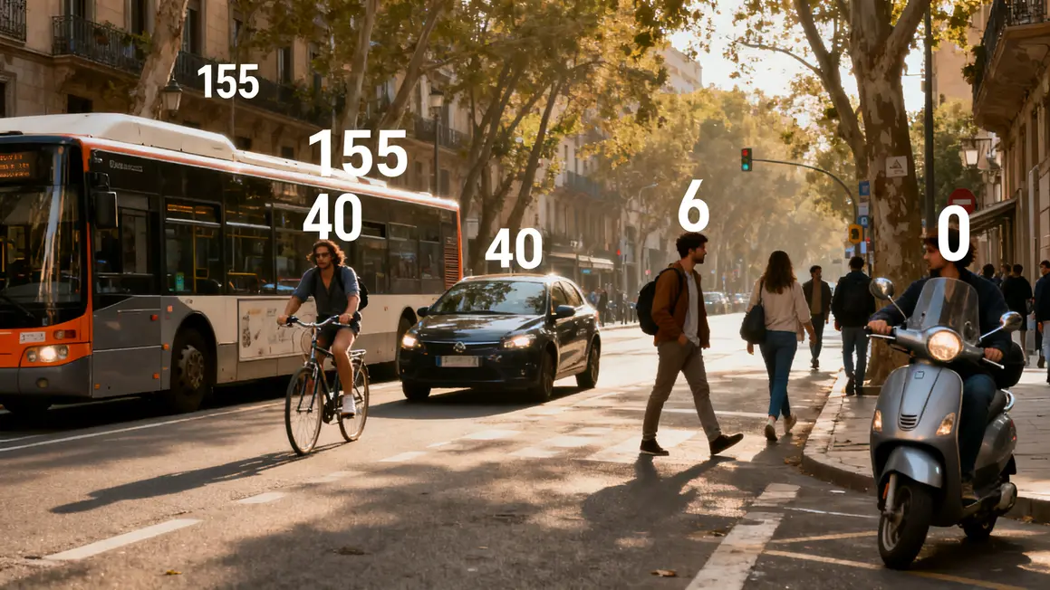 comment choisir transport local sans se tromper bus velo voiture pietons chiffres emissions