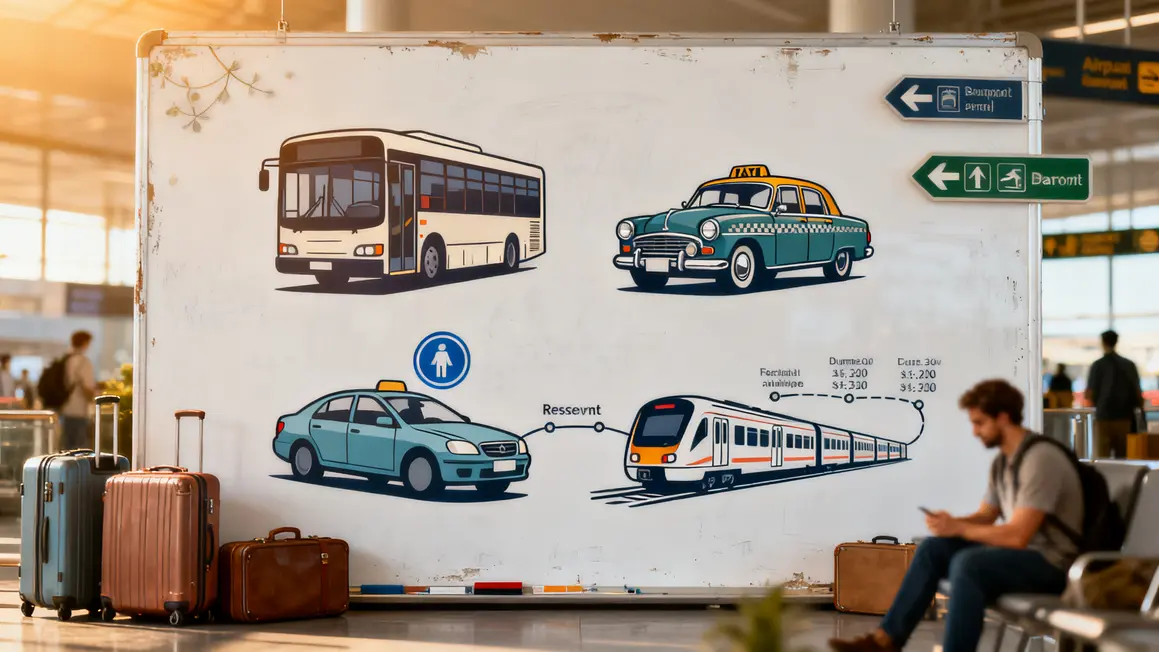 bus taxi VTC train tableau options aeroport Aix-Marseille