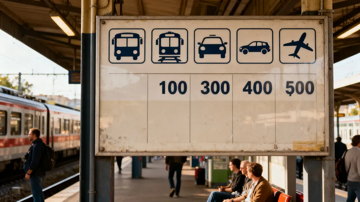 Tableau comparatif bus train voiture avion Marseille