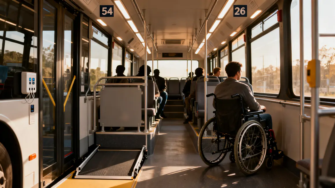 Interieur confort bus Ligne 51 Marseille Aix fauteuil roulant