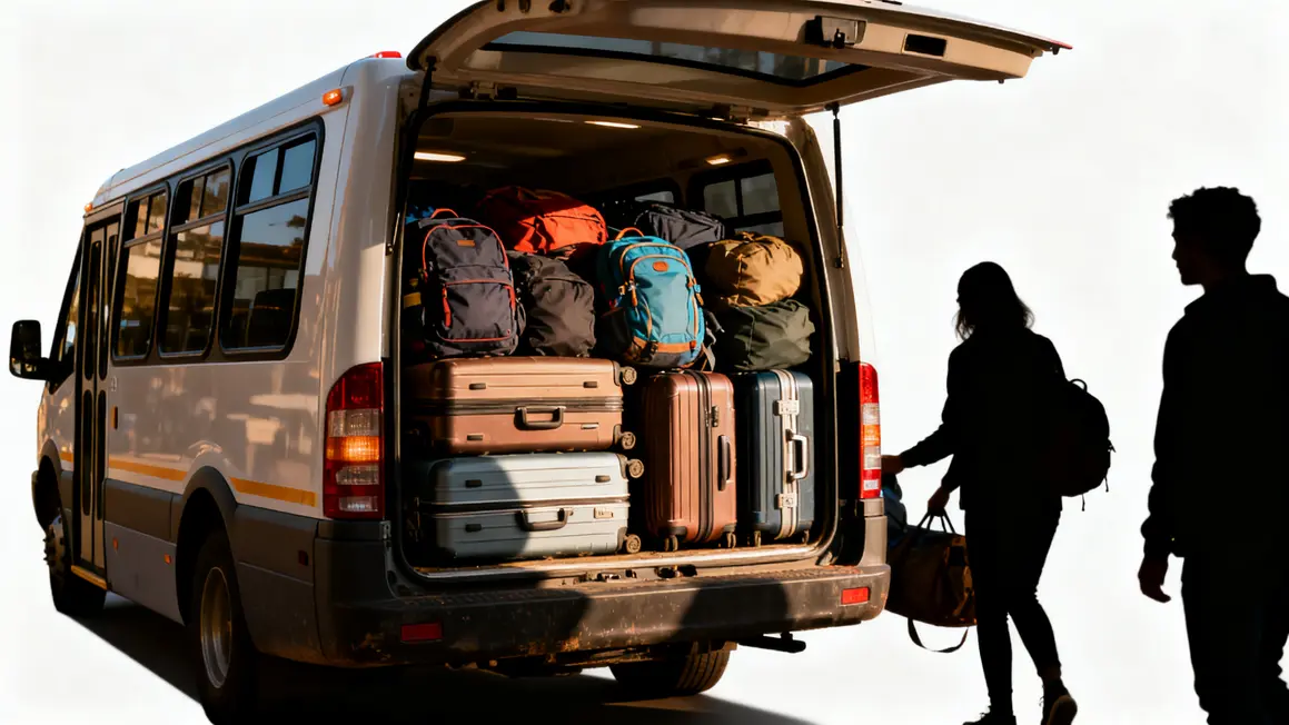 Coffre navette avec valises adaptées bagages en navette