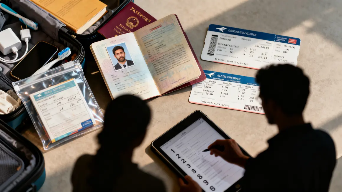 documents correspondance gare aeroport preparation