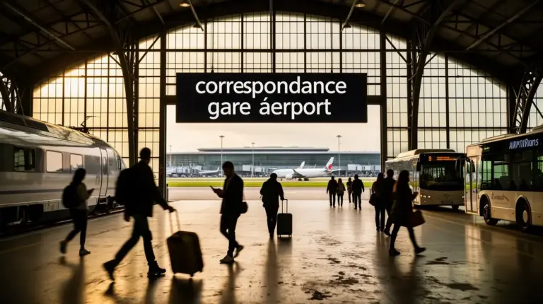 correspondance gare aeroport scene transports voyageurs