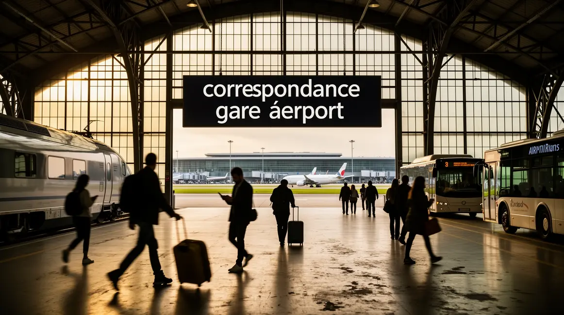 correspondance gare aeroport scene transports voyageurs