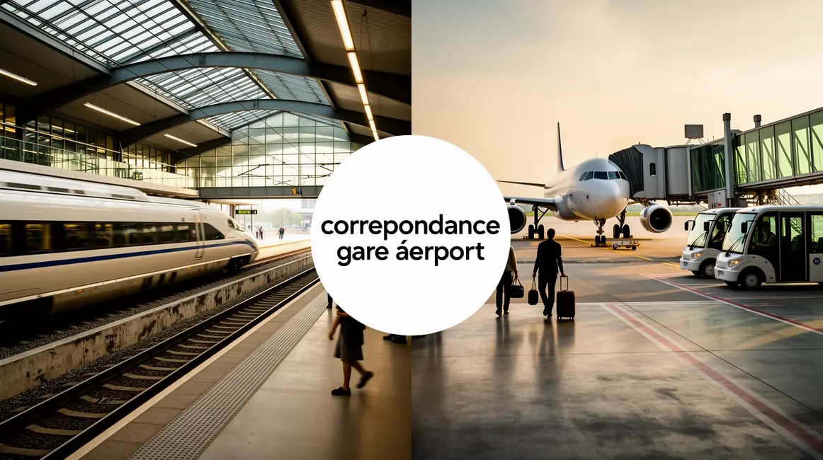 correspondance gare aeroport, rails, avions, navettes