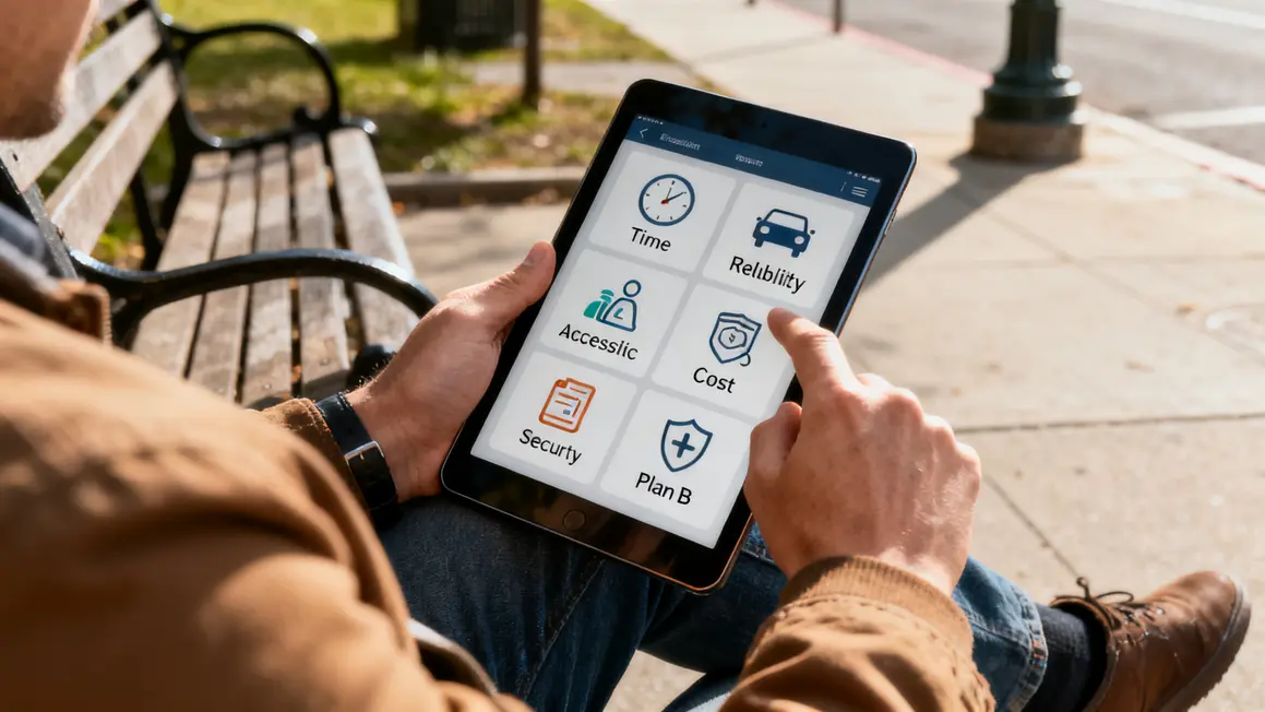 grille critères transport smartphone usager comparant options