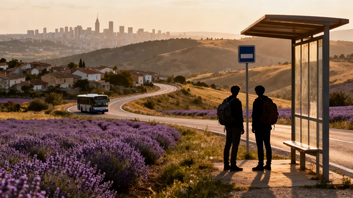 bus rare provence village isolé lavande