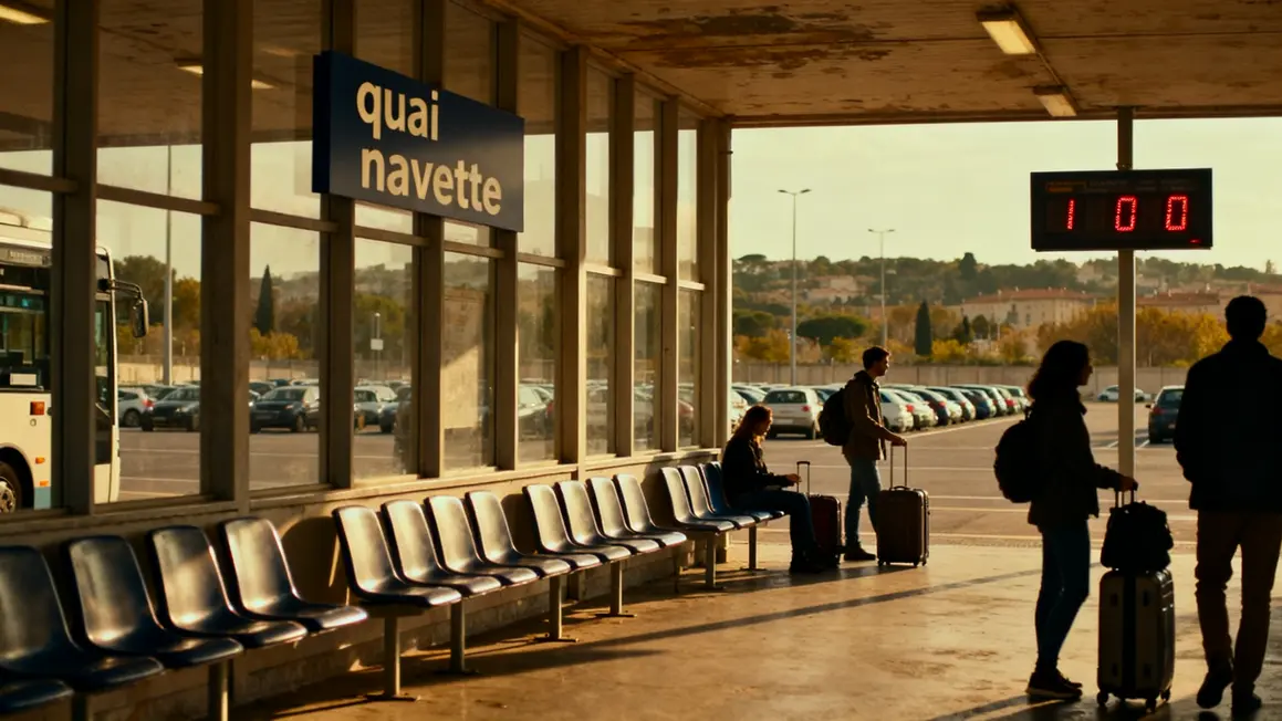 quai navette aéroport Aix-Marseille gare routière siège parking