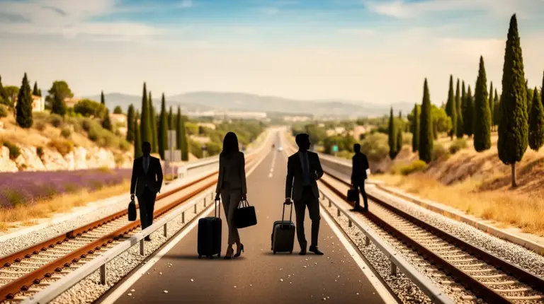 Vue route ou train Aix-Marseille, déplacement professionnel petit budget