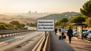 Déplacement professionnel Aix Marseille route paysage urbain naturel