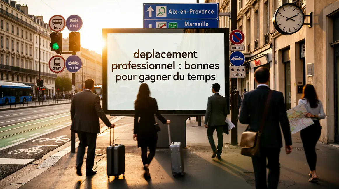 Scene urbaine deplacement professionnel Aix Marseille