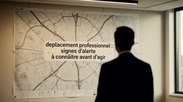 Deplacement professionnel signes d alerte carte routiere