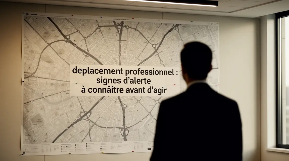 Deplacement professionnel signes d alerte carte routiere
