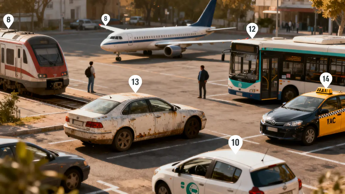Tableau comparatif transport deplacement professionnel