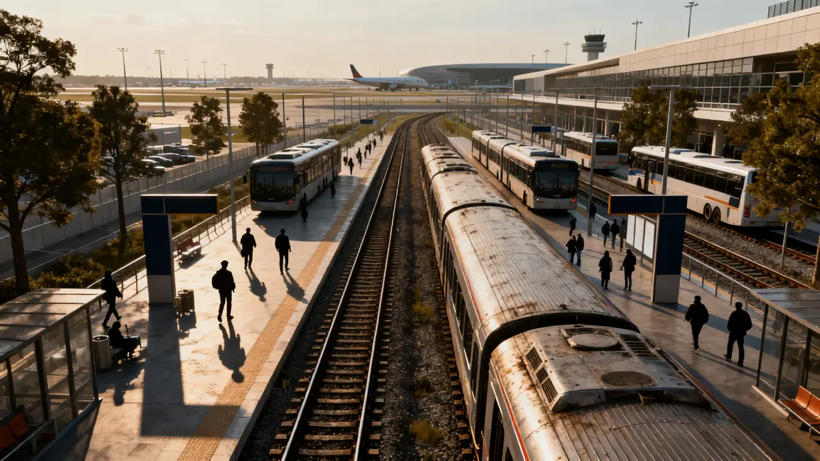 gare connectée aéroport, multimodalité bus train