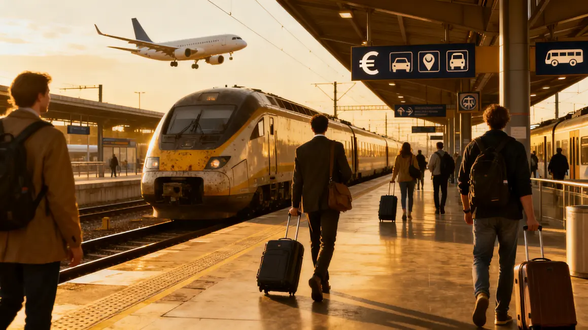Intermodalite train avion correspondance gare aeroport