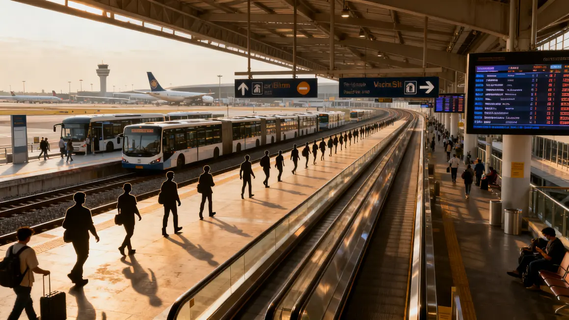 Gare vers aeroport navette bus voyageurs